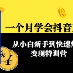 一个月学会抖音直播带货：从小白新手到快速爆单变现特训营(63节课)