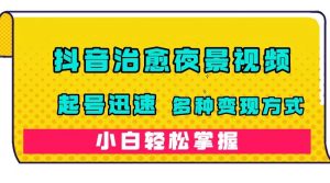 抖音治愈系夜景视频，起号迅速，多种变现方式，小白轻松掌握（附120G素材）