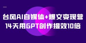 台风AI自媒体+爆文变现营，14天用GPT创作提效10倍（12节课）