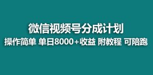 【蓝海项目】视频号分成计划，单天收益8000+，附玩法教程！