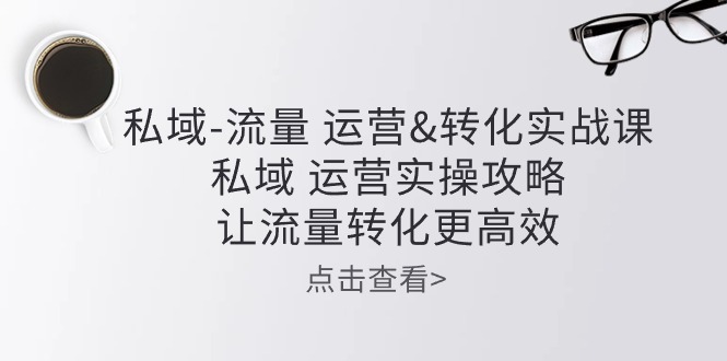 私域-流量 运营、转化实操课：私域 运营实操攻略 让流量转化更高效