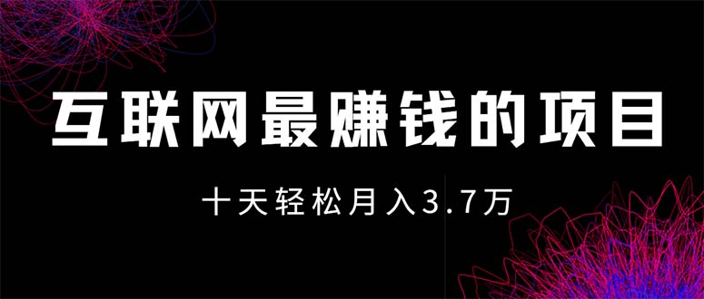 互联网最赚钱的项目没有之一，轻松月入7万+，团队最新项目